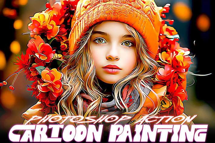 Cartoon Painting Photoshop Actions