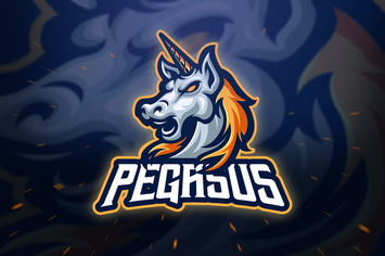 Head Pegasus Sport and Esport Logo Template
