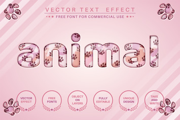 Glass animal - editable text effect, font style