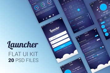 Launcher Flat UI Kit