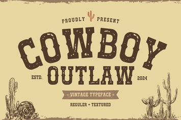 Cowboy Outlaw - Western Font