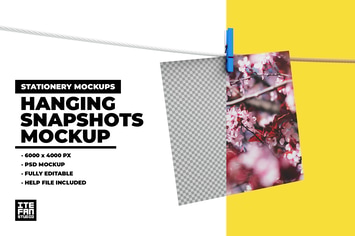 Hanging Snapshots Mockup