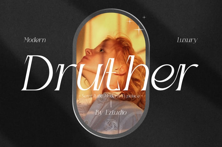 Modern Semi Italic - Druther Font