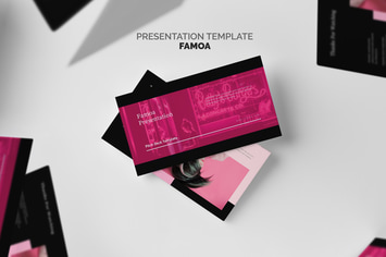 Famoa : Pink Color Tone Pitch Deck Keynote