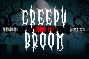 Creepy Broom - Scary Horror Halloween Font