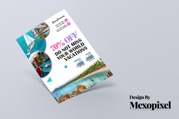 Travel Tour and Vacation Flyer PSD Template