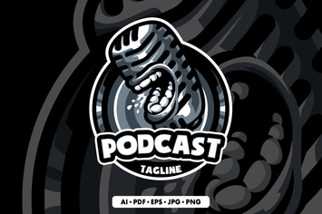 Podcast 3 Logo Template