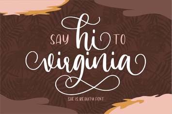 Hi Virginia | Handlettering Font