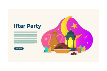 Iftar Party Illustration