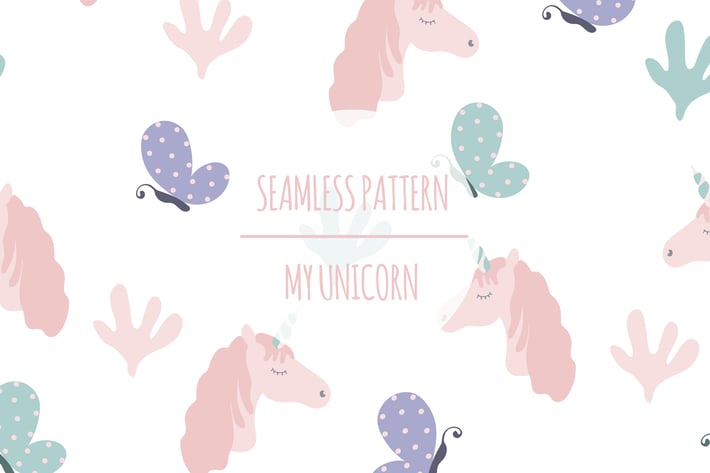 My Unicorn – Seamless Pattern