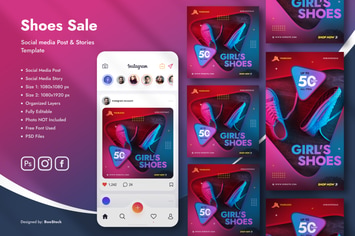 Girls Shoes Social Media Template