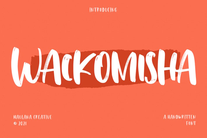 Wackomisha Handwritten Brush Font