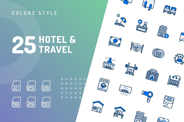 Hotel & Travel Filled Icons