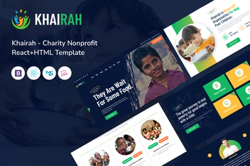 Khairah - Charity Nonprofit React+HTML Template