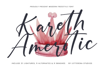 Kareth Amerotic Modern Freestyle Font
