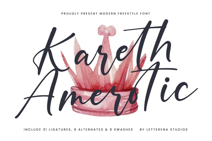 Kareth Amerotic Modern Freestyle Font