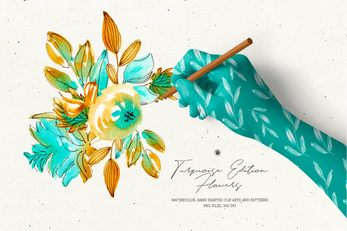 Turquoise Edition Flowers