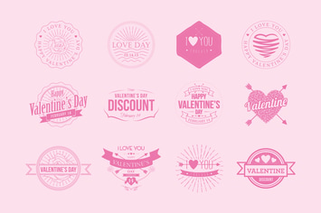 Badges Valentine Vintage