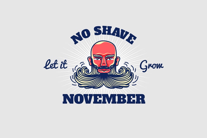 no shave november - Mascot & Esport Logo