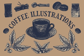 16 Coffee Vintage Illustrations