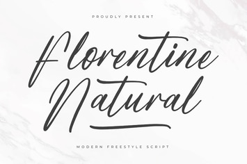 Florentine Natural Modern Freestyle Script