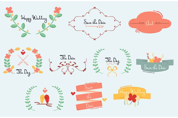 Wedding Ornament Illustration Set