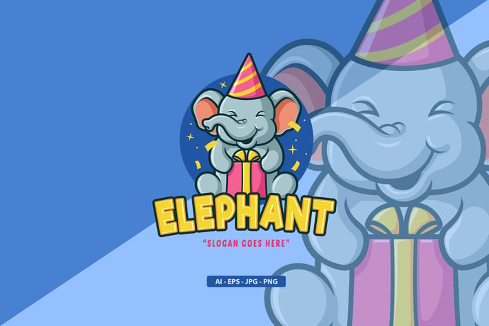 Elephant - Mascot Logo