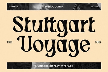 Stuttgart Voyage - Vintage Typeface Font