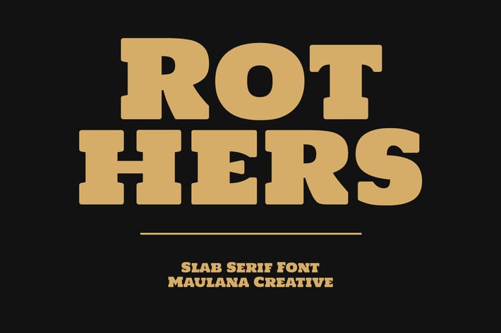 Rothers Slab Serif Display Font
