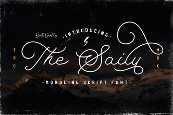 The Saily - Monoline Retro Script Font