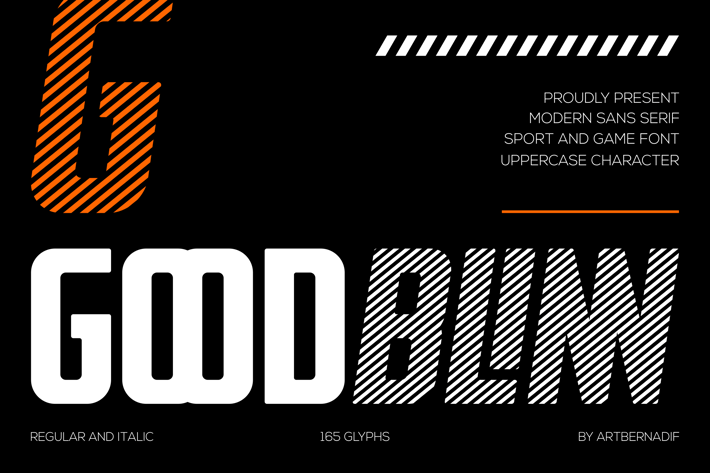 Goodblinn - Modern Sans Serif Sport and Game Font