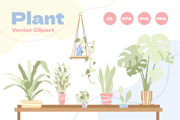 House Plant Vector Clip Art 2