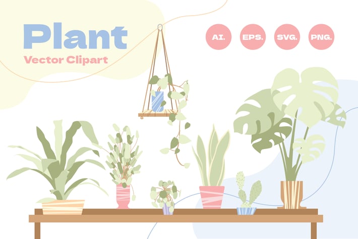 House Plant Vector Clip Art 2