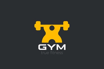 Logo GYM Powerlifting Bodybuilding Fitness Sport