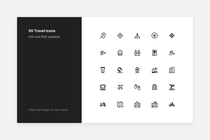 Travel Icons - Line style