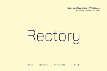 Rectory  - Modern Typeface + WebFont