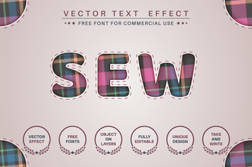 Tartan - editable text effect,  font style. 