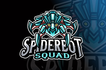 Spider Robot Logo Template