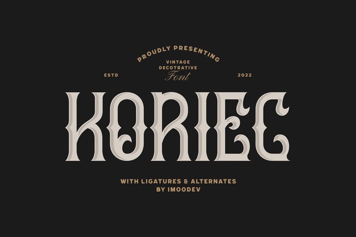 Koriec - Modern Blackletter Font