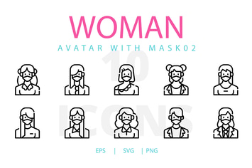 Woman avatar with mask 2