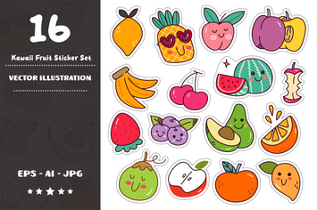 Kawaii Fruit Sticker Set