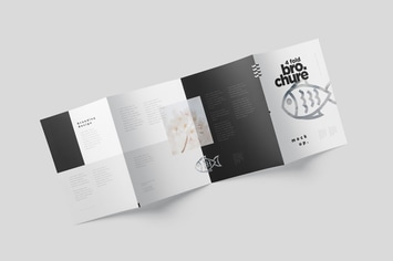 4-Fold Brochure Mockup Set - Din A4 A5 A6
