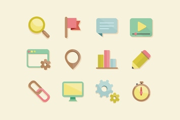 Pastel Web Icons