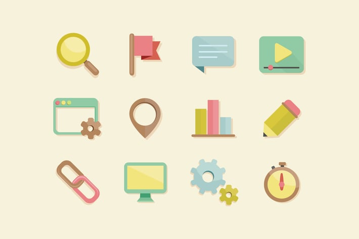 Pastel Web Icons