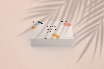 Business Card Mockup with Shadow Overlay Template