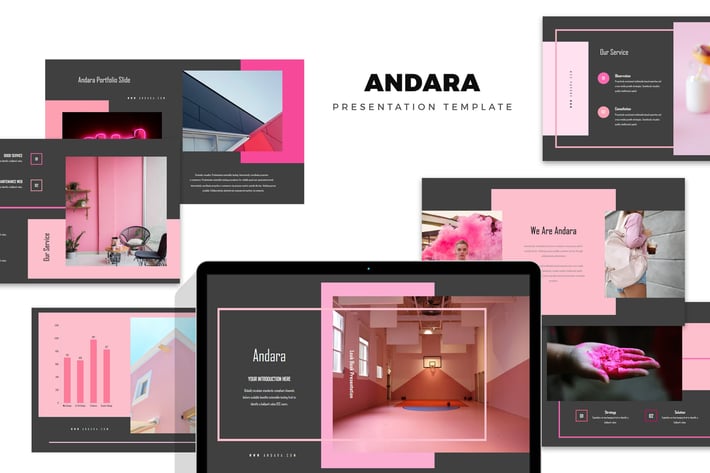 Andara : Pink Color Tone Lookbook Keynote