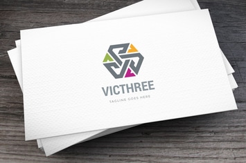 Victhree Logo Template