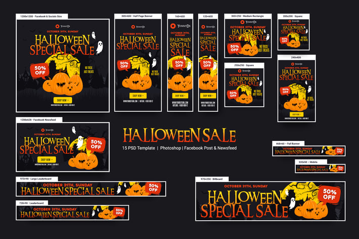 Halloween Sale Banners Ad