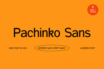 Pachinko Modern Sans Serif Family Font