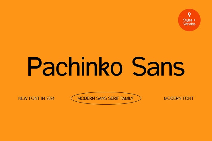 Pachinko Modern Sans Serif Family Font